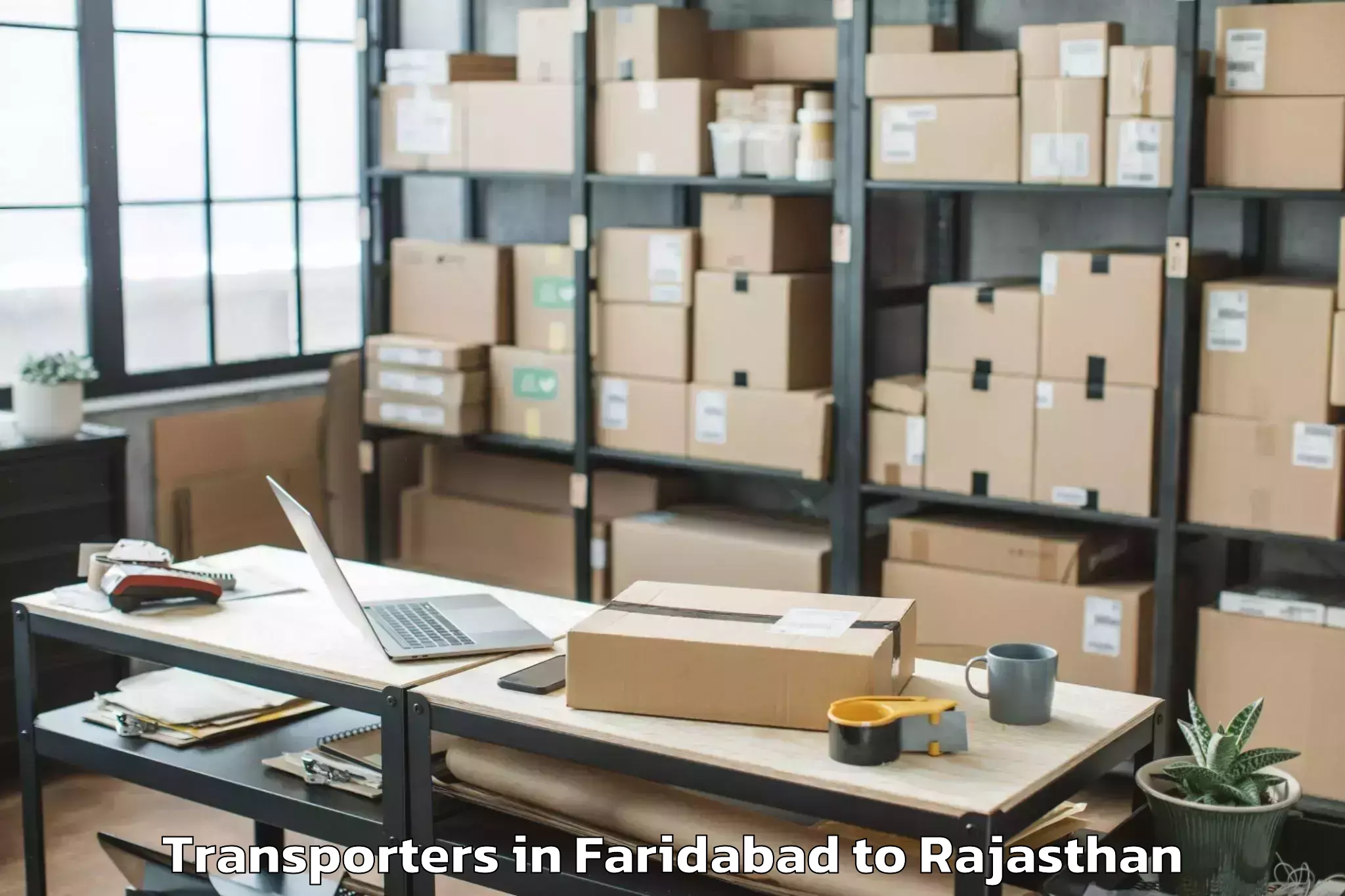 Book Faridabad to Pachpadra Transporters